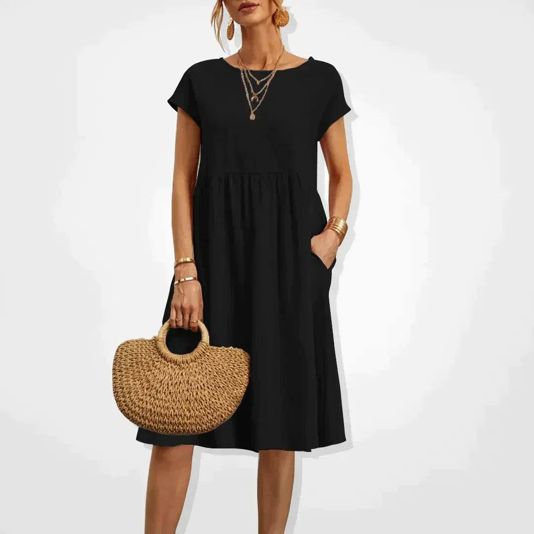 Robe Femme Midi Décontractée – Robe Ample Été