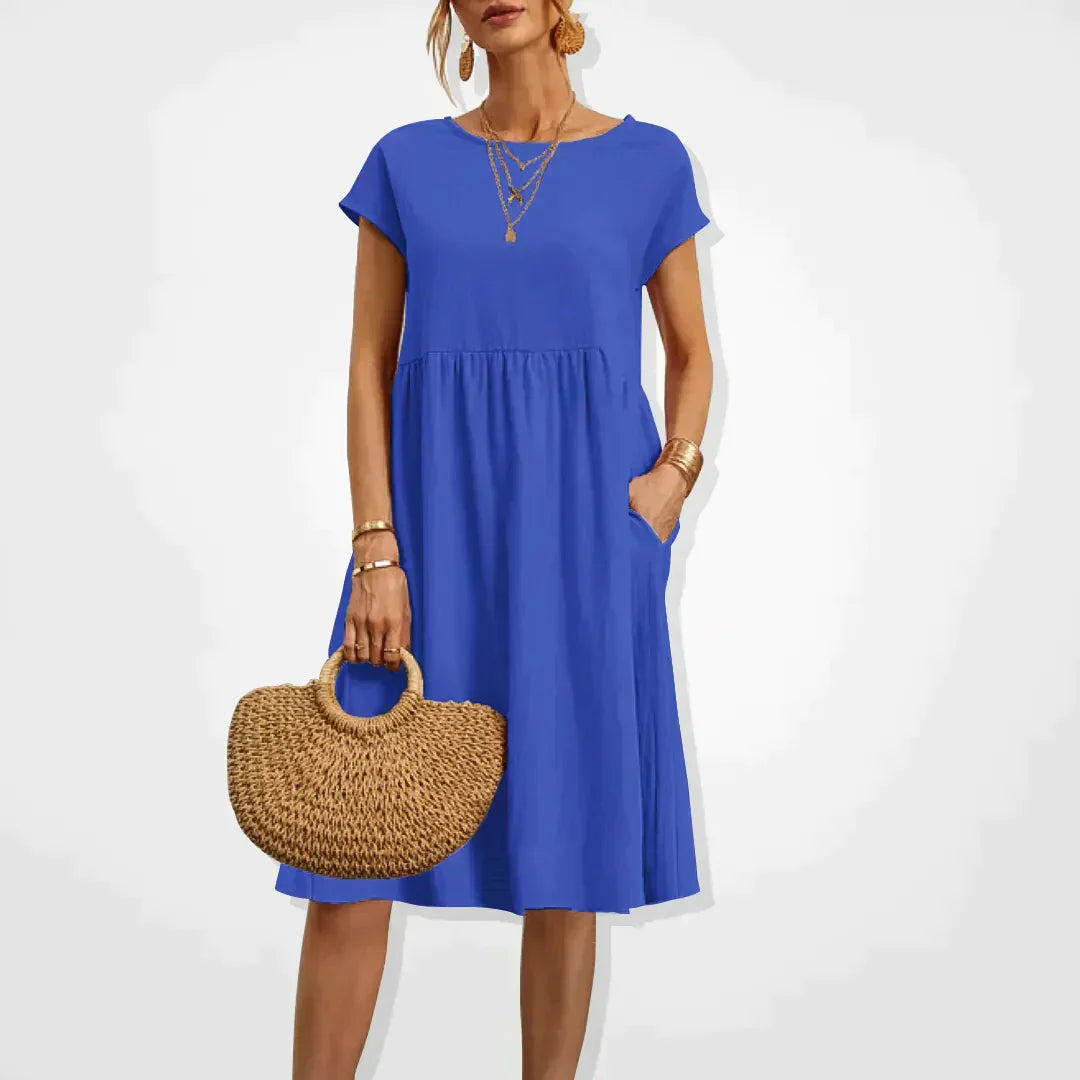 Robe Femme Midi Décontractée – Robe Ample Été