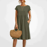 Robe Femme Mi Longue Décontractée Poches