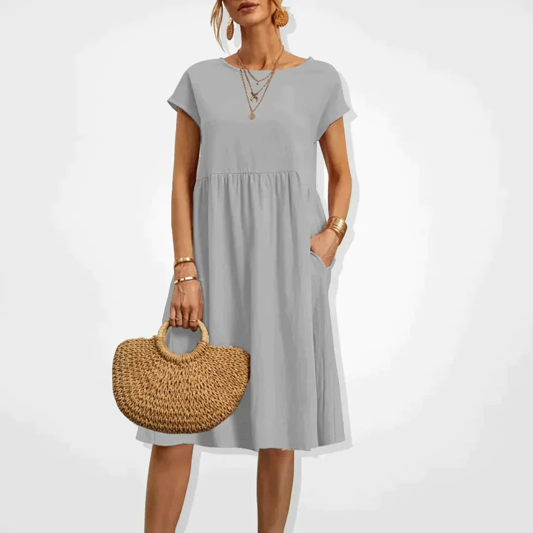 Robe Femme Midi Décontractée – Robe Ample Été