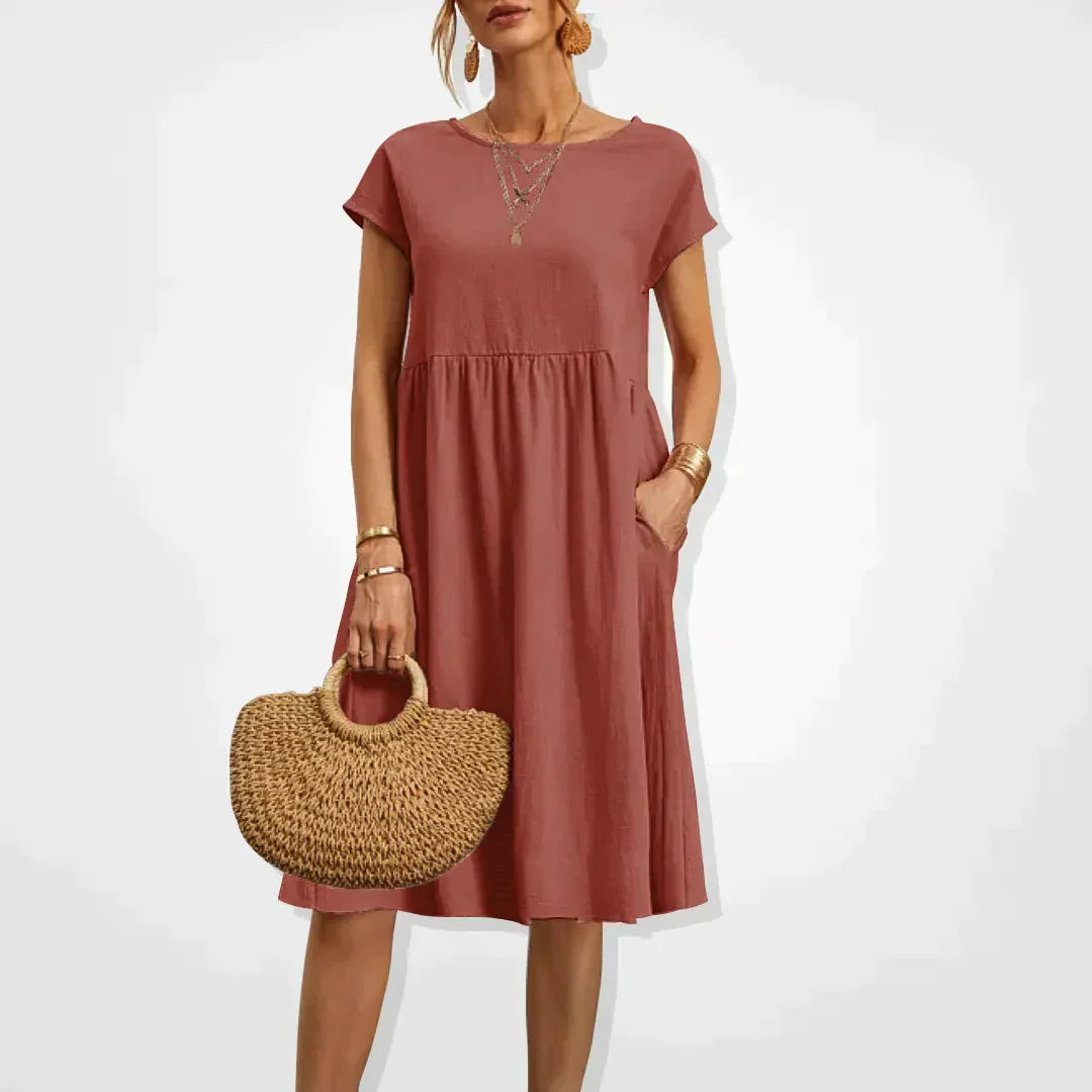 Robe Femme Midi Décontractée – Robe Ample Été