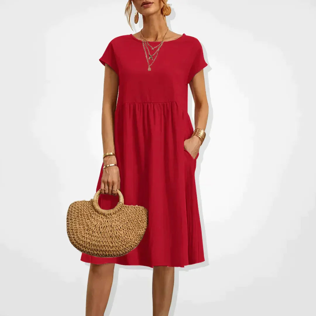 Robe Femme Midi Décontractée – Robe Ample Été