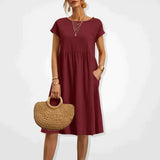 Robe Femme Mi Longue Décontractée Poches