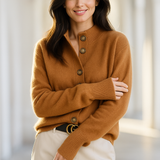 Strik Cardigan Med V-Hals Elegant Casual Komfort Stil