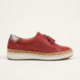Chaussures femme à enfiler en maille, semelle rembourrée