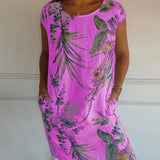 Robe Femme Imprimé Tropical – Robe Décontractée Été