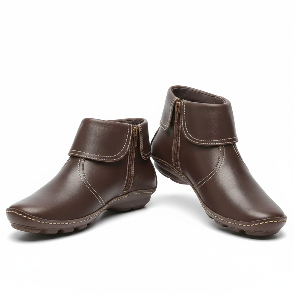 Bottines Confort Fermeture Scratch Semelle Souple Style Quotidien