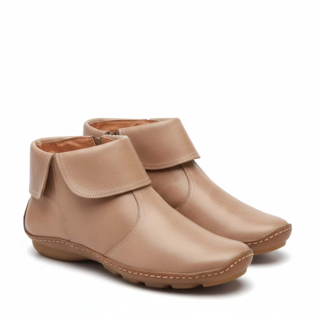 Bottines Confort Fermeture Scratch Semelle Souple Style Quotidien
