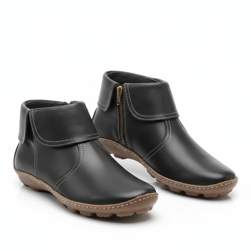 Bottines Confort Fermeture Scratch Semelle Souple Style Quotidien