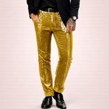 Pantalon à Sequins Coupe Droite