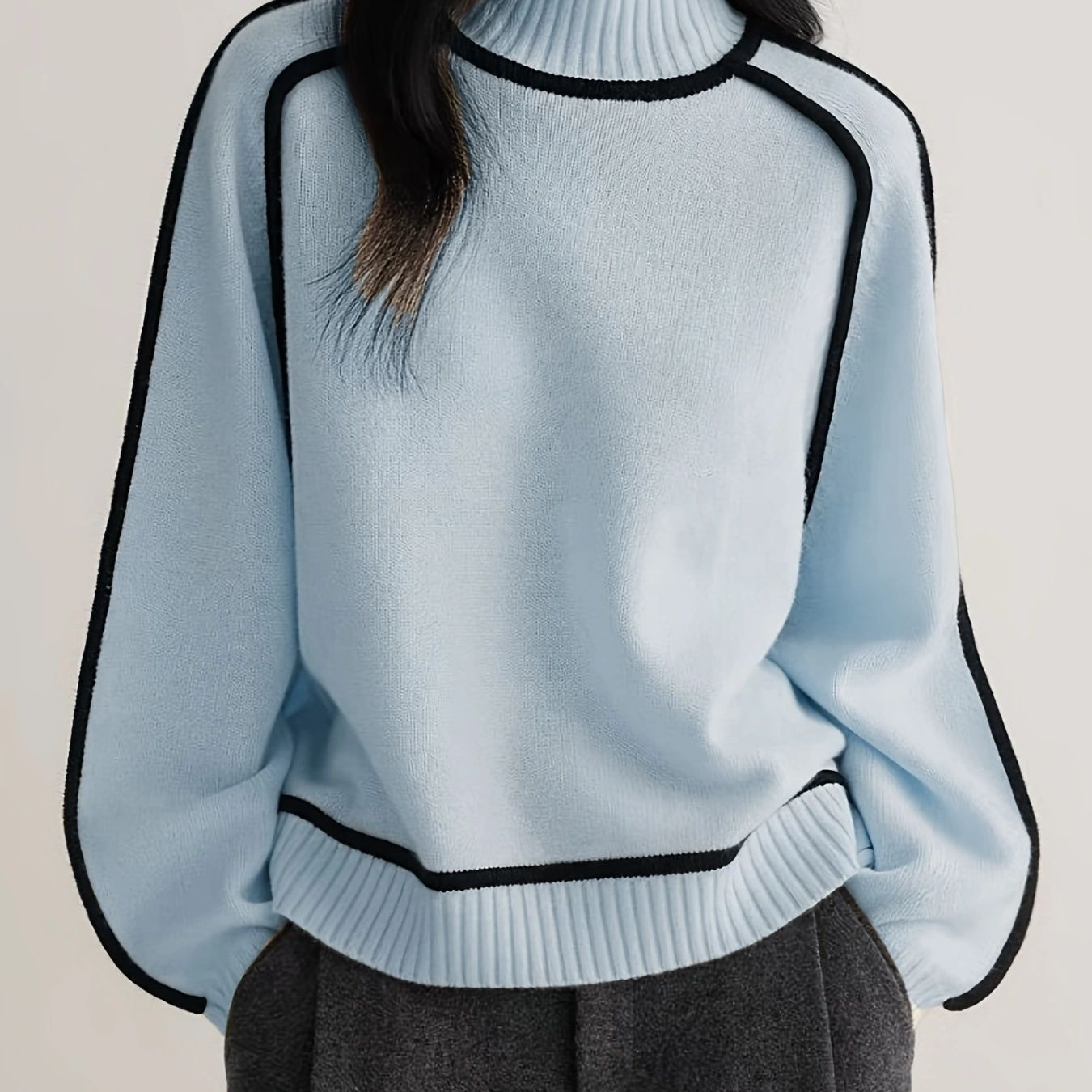Pull Ample Automne Léger Marron Femme