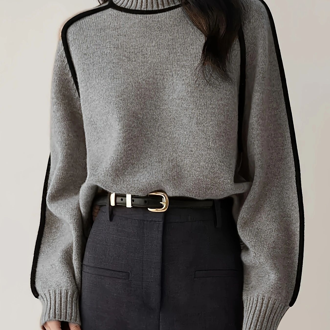 Pull Ample Automne Léger Marron Femme