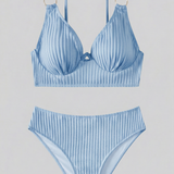 Bikini Femme Côtelé à Col V