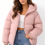 Doudoune Courte Femme à Capuche – Veste Matelassée Tendance