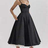 Robe Midi Bustier Évasée