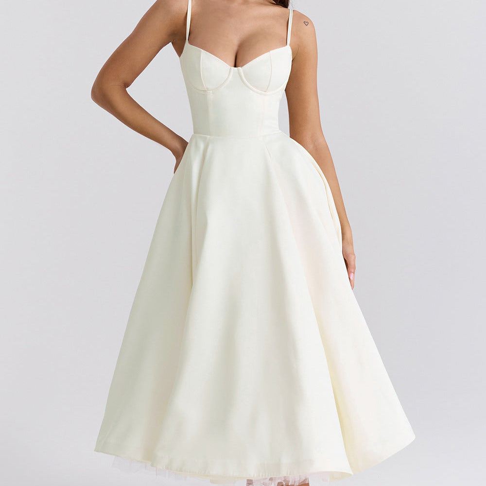 Robe Midi Bustier Évasée