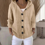 Cardigan à Capuche Boutonné