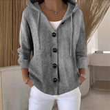 Cardigan à Capuche Boutonné