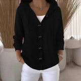 Cardigan à Capuche Boutonné
