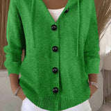 Cardigan à Capuche Boutonné