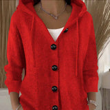 Cardigan à Capuche Boutonné