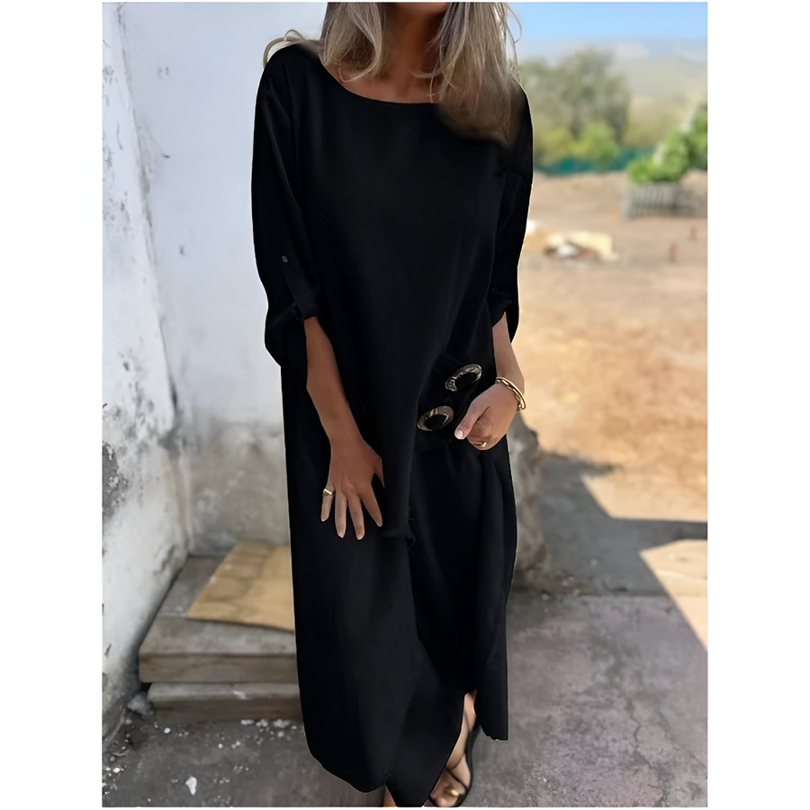 Robe Longue Ample à Manches Chauve-Souris