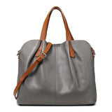 Sac En Cuir Gris Femme