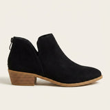 Bottines femme à bout pointu et petit talon bloc