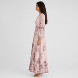 Robe midi plissée à col V sans manches