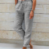 Pantalon en Lin Taille Élastique