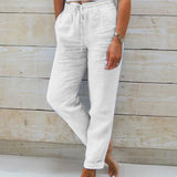Pantalon en Lin Taille Élastique