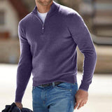 Émile – Pull col V en mérinos avec fermeture éclair pour homme