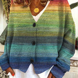 Cardigan Automne Léger Vert Femme