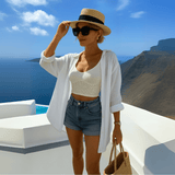 Chemise Femme Oversize Œil Soleil Bohème