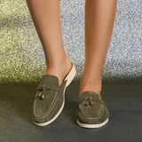 Mules Mocassins Suédine Style Décontracté