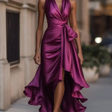 Robe Sans Manches Soirée Bleue Marine Femme