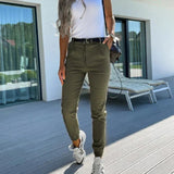 Pantalon Femme Cargo à Taille Élastiquée