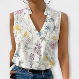 Blouse Cache-Cœur Sans Manches à Col V