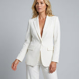 Ensemble femme blazer ajusté et pantalon large