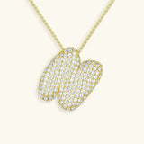 Collier à Initiale Bubble en Acier Inoxydable
