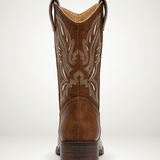 Bottes cowboy hautes brodées à talon bottier