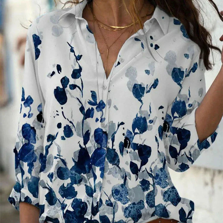 Blouse Imprimée à Col V