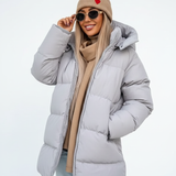 Doudoune Courte Capuche Rembourrée Confort Chaleur Moderne