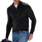 Émile – Pull col V en mérinos avec fermeture éclair pour homme