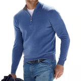 Émile – Pull col V en mérinos avec fermeture éclair pour homme