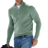 Émile – Pull col V en mérinos avec fermeture éclair pour homme