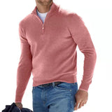 Émile – Pull col V en mérinos avec fermeture éclair pour homme