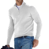 Émile – Pull col V en mérinos avec fermeture éclair pour homme