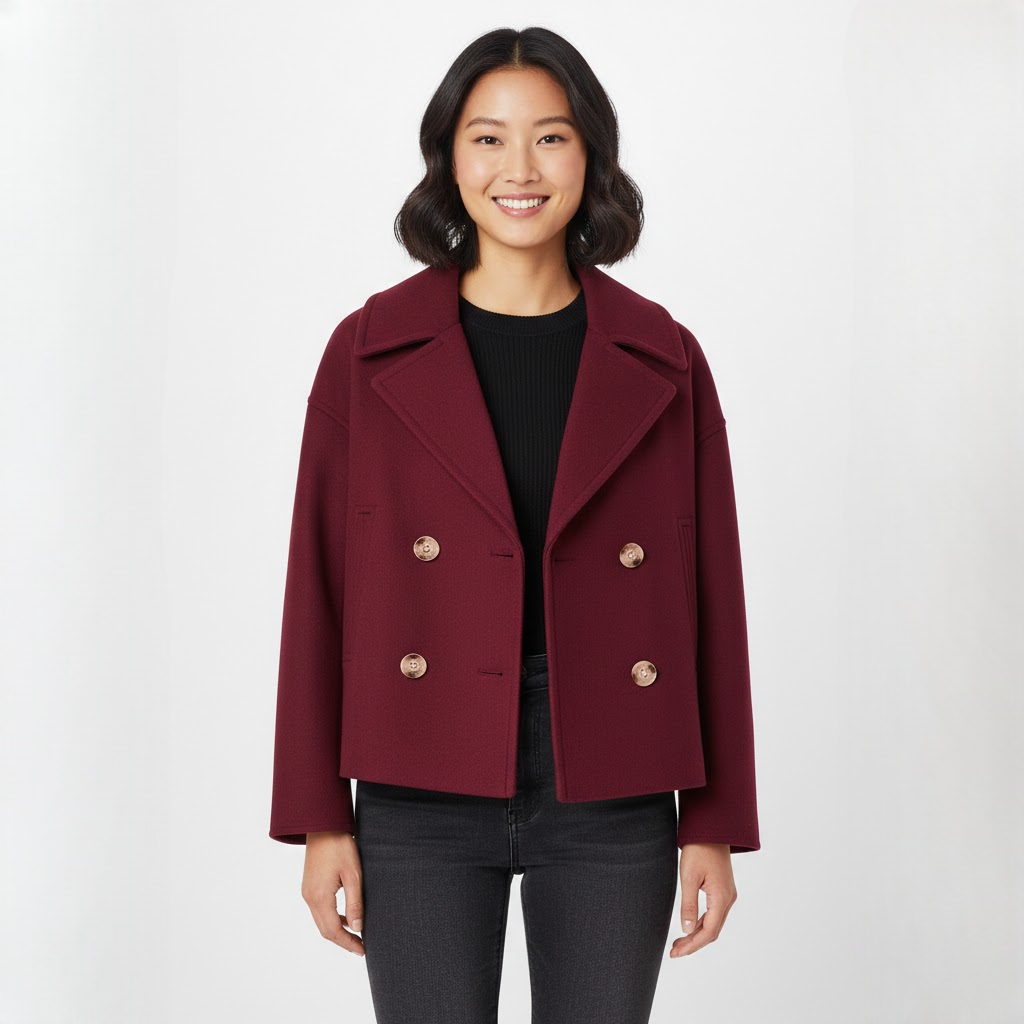 Veste Femme Courte Double Boutonnage Élégante