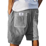 Short en Lin à Taille Élastique